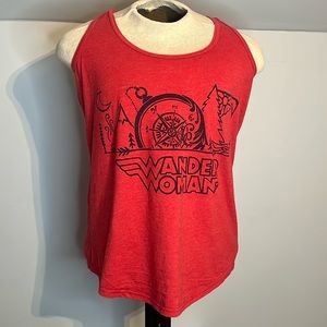 “Wander Woman” Red Racerback Tank Large